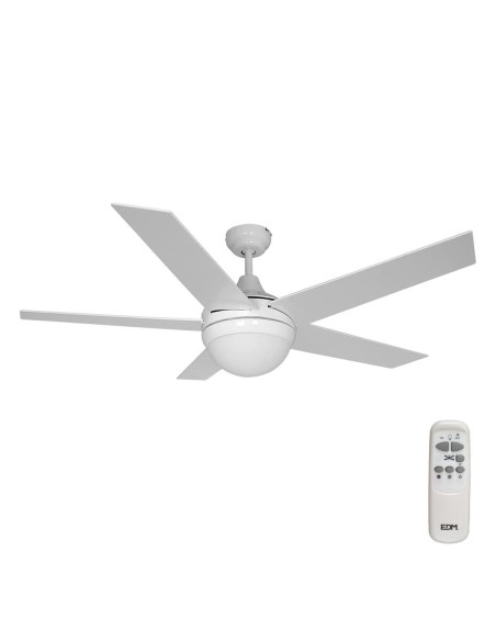Ventilateur de Plafond avec Lumière EDM 33988 Adriatico Blanc 60 W