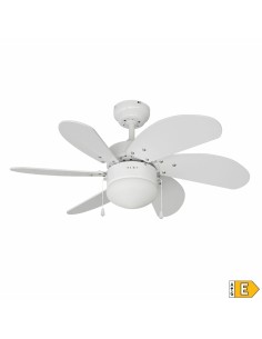 Ventilateur de Plafond avec Lumière EDM 33985 Aral Blanc 50 W 2
