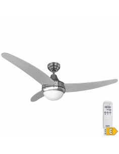 Ventilateur de Plafond avec Lumière EDM 33804 Egeo Argenté 60 W 2