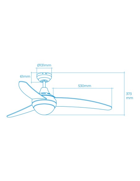 Ventilateur de Plafond avec Lumière EDM 33804 Egeo Argenté 60 W