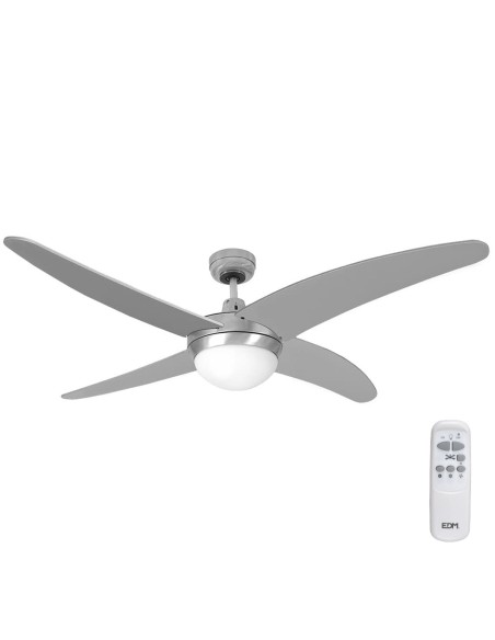Ventilateur de Plafond avec Lumière EDM 33807 Caspio Argenté 60 W
