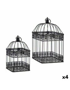 Cage décorative Lot Noir (4 Unités)