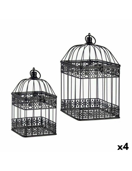 Cage décorative Lot Noir (4 Unités)