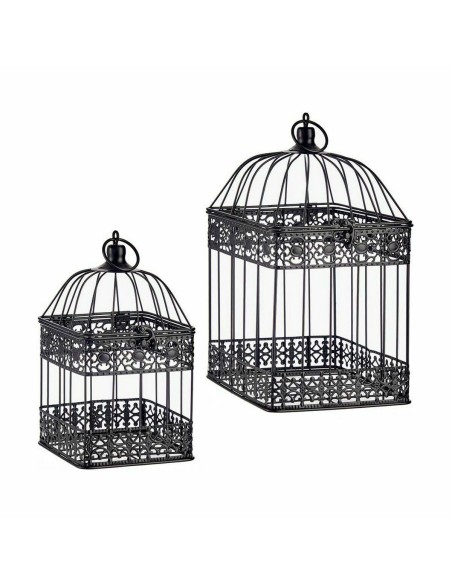Cage décorative Lot Noir (4 Unités)