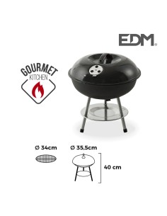 Barbecue EDM 73837 Noir 2
