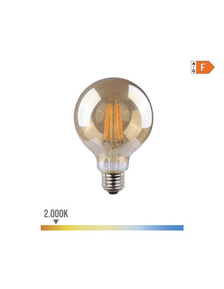 Lampe LED EDM 98627 F 8 W 55 W E27 720 Lm Ø 9,5 x 14 cm (2000 K)