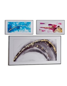 Toile Abstrait 61,5 x 3 x 121 cm (3 Unités) 2