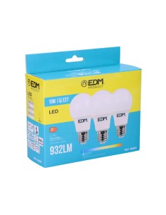 Pack de 3 ampoules LED EDM 98207 F 60 W 10 W 68 W E27 810 Lm 932 Lm Ø 6 x 10,8 cm (6400 K)