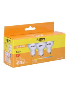Pack de 3 ampoules LED EDM 98208 F 5 W 45 W GU10 450 lm Ø 5 x 5,5 cm (3200 K)