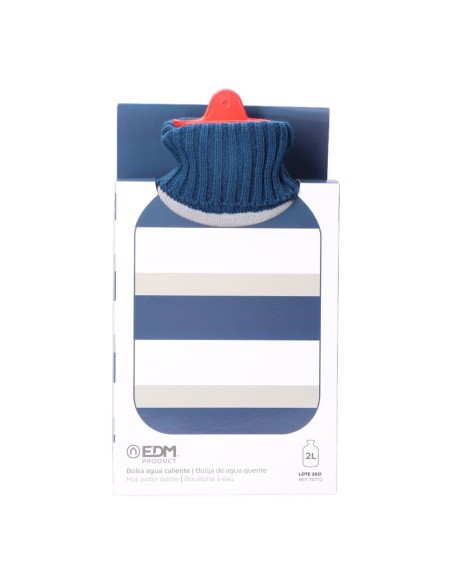 Bouillotte EDM 76772 Multicouleur Rayures Laine 2 L