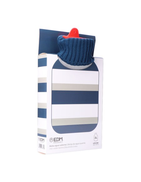 Bouillotte EDM 76772 Multicouleur Rayures Laine 2 L