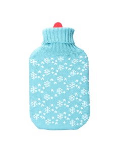 Bouillotte EDM 76771 Bleu Bleu/Blanc Flocons de neige Laine 2 L Plastique