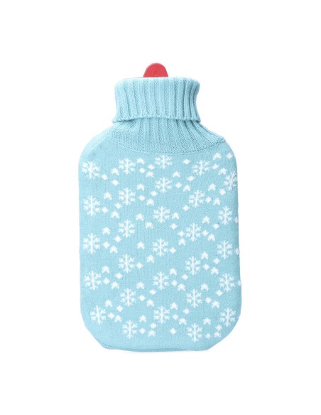 Bouillotte EDM 76771 Bleu Bleu/Blanc Flocons de neige Laine 2 L Plastique