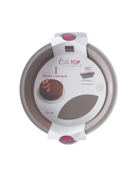 Moule en Silicone avec Poignée Secret de Gourmet Marron Silicone 24 cm