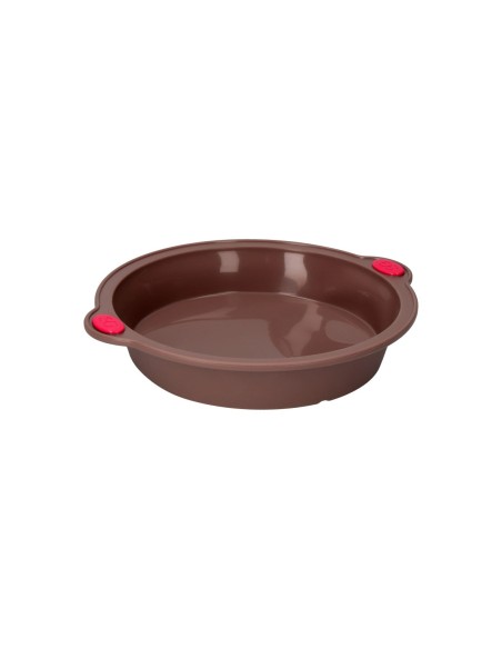 Moule en Silicone avec Poignée Secret de Gourmet Marron Silicone 24 cm