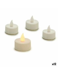 Ensemble de Bougies LED Blanc 4 x 4 x 3,7 cm (12 Unités)