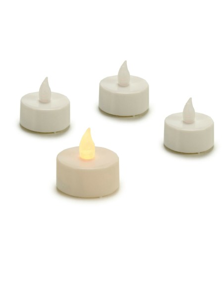 Ensemble de Bougies LED Blanc 4 x 4 x 3,7 cm (12 Unités)