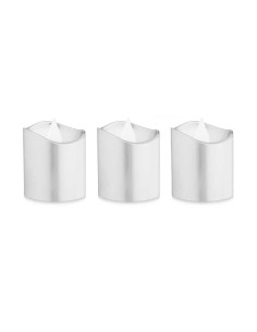 Ensemble de Bougies LED Argenté 3,7 x 3,7 x 5 cm (12 Unités) 2