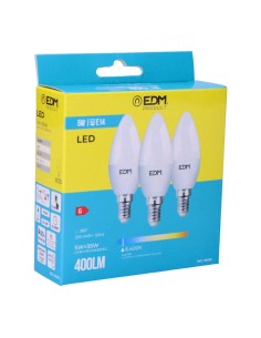 Pack de 3 ampoules LED EDM 98205 G 35 W 5 W 50 W E14 400 lm Ø 3,6 x 10 cm (6400 K)