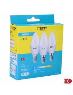 Pack de 3 ampoules LED EDM 98205 G 35 W 5 W 50 W E14 400 lm Ø 3,6 x 10 cm (6400 K) 2