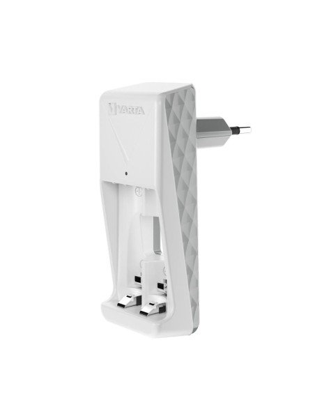 Chargeur de batterie Varta 57656 101 401 Mini 2 Batteries Blanc AA/AAA