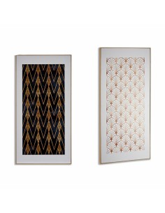 Toile Géométrique 61,5 x 3 x 121,5 cm (2 Unités) 2