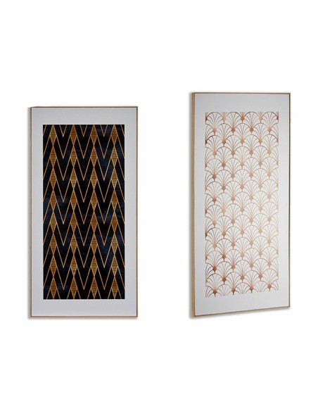 Toile Géométrique 61,5 x 3 x 121,5 cm (2 Unités)