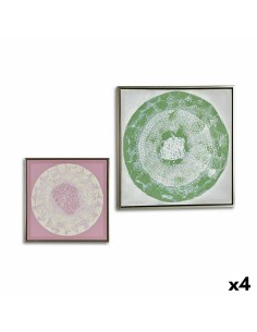 Toile Abstrait 52,5 x 2,8 x 52,5 cm (4 Unités)