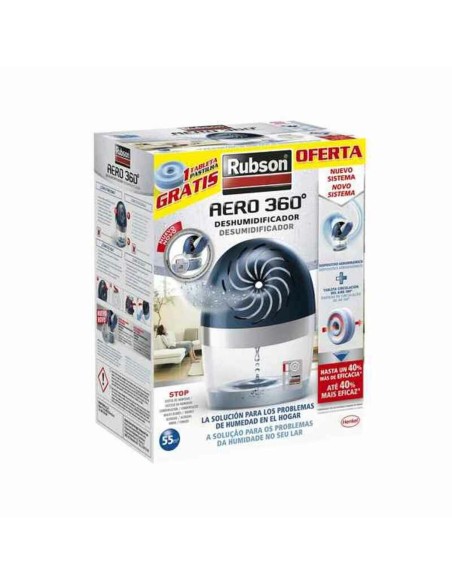 Déshumidificateur Rubson Aero 360 Rechargeable Sans fils 450 g