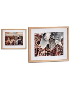 Cadre Bâtiment Bois verre 43 x 3 x 53 cm (6 Unités) 2