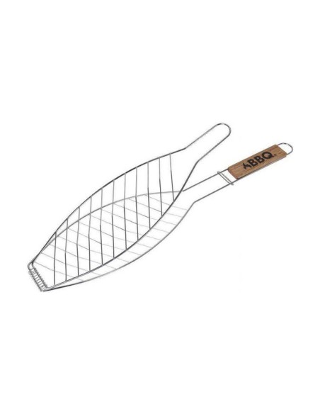 Grille de Barbecue pour Poissons Acier inoxydable (14 x 58 cm)