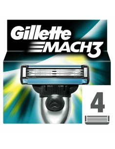 Lame de Rasage Gillette Mach 3 (4 Unités)
