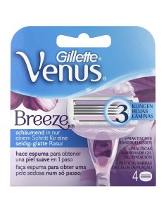 Remplacement de Lame de Rasoir Gillette Venus Breeze 4 Unités
