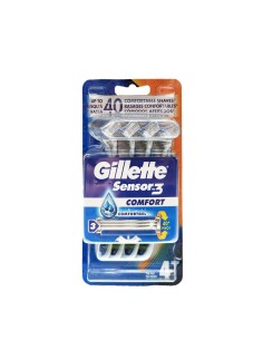 Rasoir Gillette Sensor 3 Confort (4 Unités)