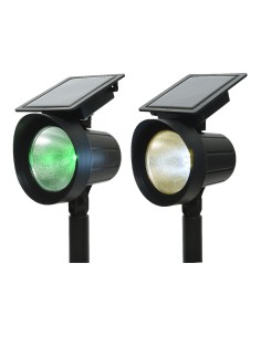 Set de bornes de jardin solaires Lumineo 25 lm 13 x 11 x 42,5 cm Solaire Projecteur LED RGB