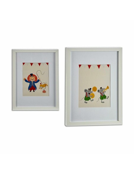 Cadre Cirque Multicouleur Bois 33 x 3 x 43 cm