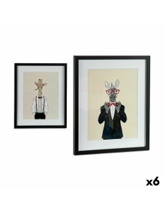 Cadre Multicouleur Contre-plaqué 43 x 3 x 53 cm (6 Unités)