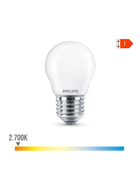 Lampe LED Philips F 40 W 4,3 W E27 470 lm 4,5 x 8,2 cm (2700 K)