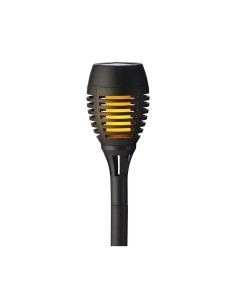 Torche de Jardin Lumineo Noir Plastique Solaire