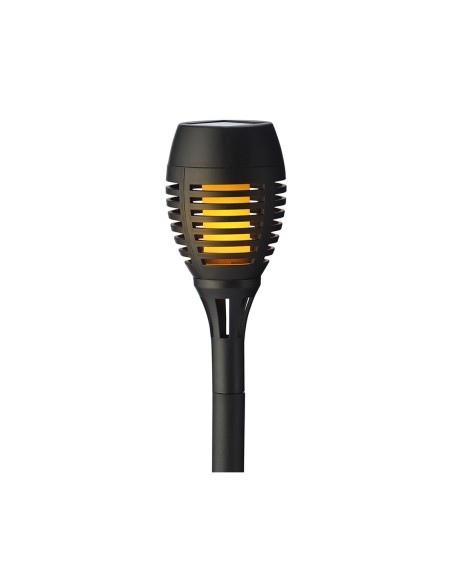 Torche de Jardin Lumineo Noir Plastique Solaire