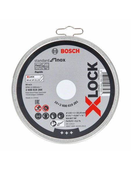 Disque de coupe BOSCH X-Lock Standard 2608619266 Ø 11,5 cm (10 Unités)