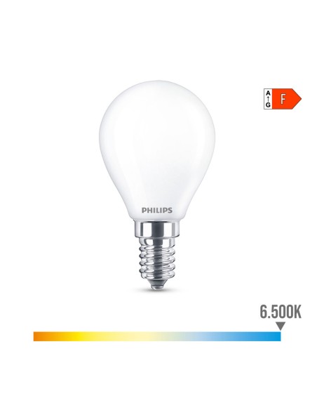 Lampe LED Philips F 4,3 W E14 470 lm 4,5 x 8,2 cm (6500 K)