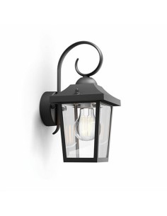 Applique Murale Philips 17236/30/PN Noir Aluminium 60 W E27 Lanterne (1 Unité)