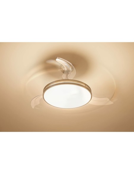 Ventilateur de Plafond avec Lumière Philips Atlas 35 W 28 W 4500 Lm nickel (2700 K)