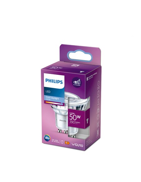 Ampoule LED Dichroïque Philips F 4,6 W 50 W GU10 390 lm 5 x 5,4 cm (6500 K)