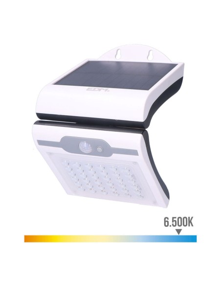 Applique LED EDM 31846 Blanc 2 W 220 lm Solaire Capteur de Mouvement (6500 K)