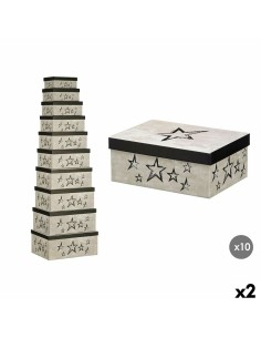 Boîte Décorative Pincello 62 Noir Carton (2 Unités)