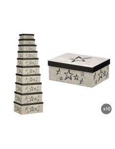 Boîte Décorative Pincello 62 Noir Carton (2 Unités) 2