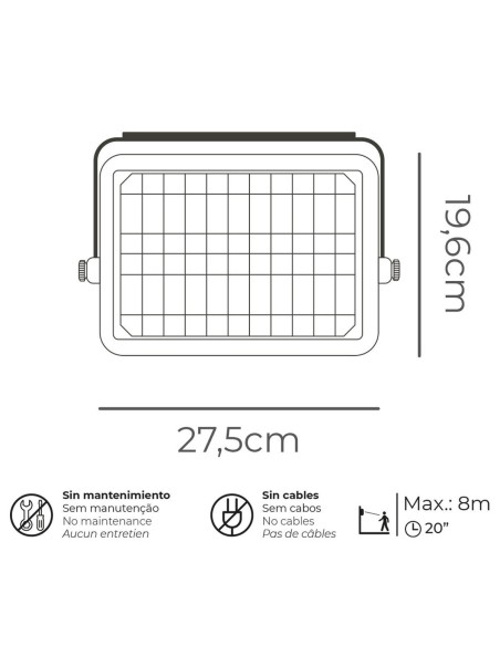 Applique LED EDM 31844 Noir 10 W 1150 Lm (6000 K)