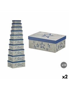 Boîte Décorative Pincello 66 Bleu Carton (2 Unités)